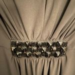 Nina 🍁VTG Black V-Neck Embellished Knee-Length Dress Photo 4