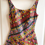 Vintage 1950 Rose Marie Reid Swimsuit One Piece Sz 18 Floral Retro Pinup Photo 0