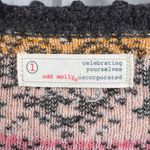 Odd Molly Gray Boho Wrap Front Long Sleeve Cardigan Wool Sweater Size 1 / Small Photo 4