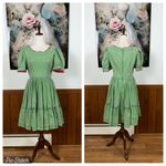 Darling Vintage 1970s Cotton Squaredance Dress! Green Size 12 Photo 1