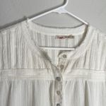 Faherty Ellsworth Pintuck Fringe Edge Top Cream White (XS) Photo 3