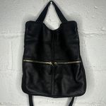 Fossil  Women's Black Pebbled Leather Zipper Erin Tote Bag with Crossbody Strap Photo 0