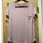 POL Scoop Neck Shirt Womens Size Medium Pink Short Sleeve Oversized Lightweight Photo 0