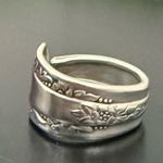Vintage 1940 “Camilia” Sugar Spoon Ring Size 9 Silver Photo 2