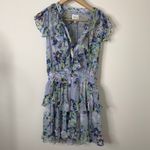 MISA Los Angeles  Light Blue Periwinkle Floral Alona Mini Dress womens Small Photo 1
