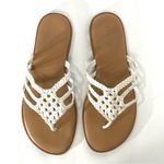 Torrid White Faux leather Braided Flip-Flop Sandals Photo 4