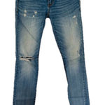 Driftwood  Blue Distressed Women's Skinny Straight Leg Jeans Size 26 Photo 0