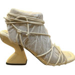 Sam Edelman Circus Blanche Sandal Ivory Womens Size 6.5 Croc Embossed Photo 0