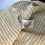 Lulus NWT Casual Perfection Tan Striped Twist-Front Shirt Dress Tan White Size Small Photo 6