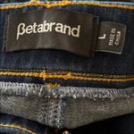 Betabrand Signature Mid-Rise Denim Straight Leg Stretch Jean Sz L Dark Wash Photo 4