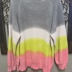 Chic Soul Down and Around grey multi striped sweater Photo 4
