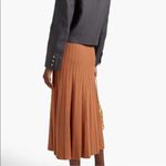 RONNY KOBO Laine Pleated Shimmer Knit Midi Maxi Skirt Size Small Orange Photo 6