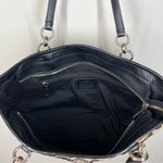 Coach Ellis Leopard Printed Coated Canvas City Tote Gold Hardware Black Leather Photo 7