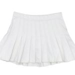 frame denim NEW Frame Pleated White Denim Tennis Skirt Preppy Cotton Mini Women's Size 27 Photo 2