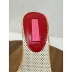 Betsey Johnson  Clogs Slides Heels Wood Colorful‎ Rose Leather Flower Shoes Photo 3