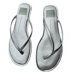 Dolce Vita Dawn metallic leather thong flip flop sandal Silver Size 6 Photo 0