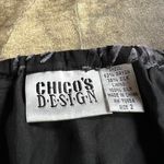 Chico's Purple And Black Silk Velvet Floral Midi Skirt Photo 1