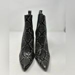 Steve Madden Black and White Subtle Snakeprint Heeled ankle bootie size 8.5 Photo 5
