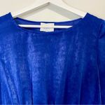 J.O.A. Just One Answer Women’s Long Sleeve Peplum Blouse Navy Size Small EUC Photo 1