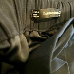 ZARA  Trafaluc Navy Blue Wide Leg High Waisted Tie Waist Pant Trousers Size Small Photo 3