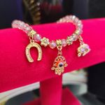 Anthropologie New Crystal Bead Charm Bracelet (Unbranded) Photo 2