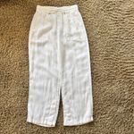 Athleta  Retreat Linen High Rise Wide Leg Women's Pant Sz 6 in Calla Lily White Photo 3