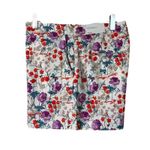 Ann Taylor New Shorts High Waisted Pockets Red Purple Floral Women's Size 14 Photo 5