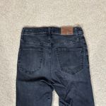 Madewell  Cali Demi Boot Cut Jeans in Edmunds Wash Black Raw Hem Size 26 Tall Photo 4