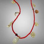 Free People Marson Belly Chain Red NWT Charm Necklace Bohemian Layering Charms Photo 3