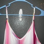 Women’s Pink White Ombre Maxi Dress Sleeveless V Neck Spaghetti Strap Flowy Size L Photo 4