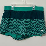 Nike  Running Skort Dri-FIT Athletic‎ Skirt Shorts Green Chevron Size L Photo 0