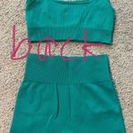 OQQ turquoise teal activewear set Green Photo 5