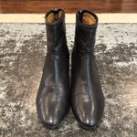 Frye  Black Steffi Zip Short Leather Vintage Ankle Boots Size 9 Photo 3