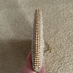 Rectangular Clear Rhinestone Crossbody Evening Bag Gold Photo 4