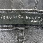 Veronica Beard Kareena Black Feather Trim High Rise Skinny Denim Jeans Pants 25 Photo 4