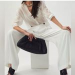 Maeve New Anthropologie Shine Sailor Trouser Wide Leg Pants Ivory Size: 10 Photo 1