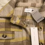 Lush Clothing NWT lush Yellow And Taupe Plaid Coat Photo 3