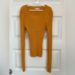it's our time  Ribbed Mustard Yellow Sweater Top Size XS Photo 4