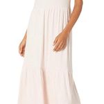 Daily Ritual Cozy Ribbed Tiered Tank Dress XS Pink Photo 0