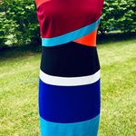 Tracy Reese Anthropologie Geometric Color Block Column Dress Photo 5