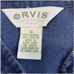 Orvis Sporting Traditions Lyocell/Cotton Indigo Womens Top Size 8 Blade Collar Photo 1