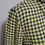 Talbots  blue and yellow gingham button down size medium Photo 2