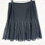 EXPRESS  Vintage Y2K Beaded Skirt Size 8 Whisigoth Goth Fairycore Gatsby Stretch Photo 1
