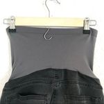Indigo Blue Gray Maternity Skinny Jeans Full Panel Distressed Tapered Stretch XS X-Small Photo 4
