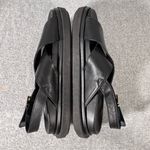 ALOHAS  Marshmallow Women's Black Leather Slingback Sandals Size 7.5 Photo 8