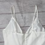 Forever 21 spaghetti strap romper w/floral embroidery white S women Photo 9