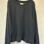 Aerie Offline by crewneck sweatshirt womens L black thumbhole athleisure Photo 0