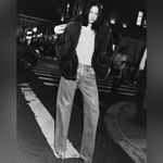 ZARA ZW THE METALLIC SLIM FIT JEANS PANTS Straight Leg SILVER/Gray Size 2 NEW Photo 4