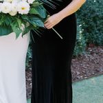 Revelry Black Velvet Cowl Neck Gown Photo 0