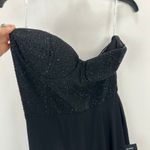 Lulus  Remember This Moment Black Rhinestone Strapless Maxi Dress Formal L NWT Photo 7